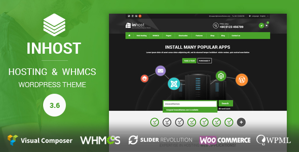 Hosting and WHMCS WordPress Theme | InHost - Hosting Technology