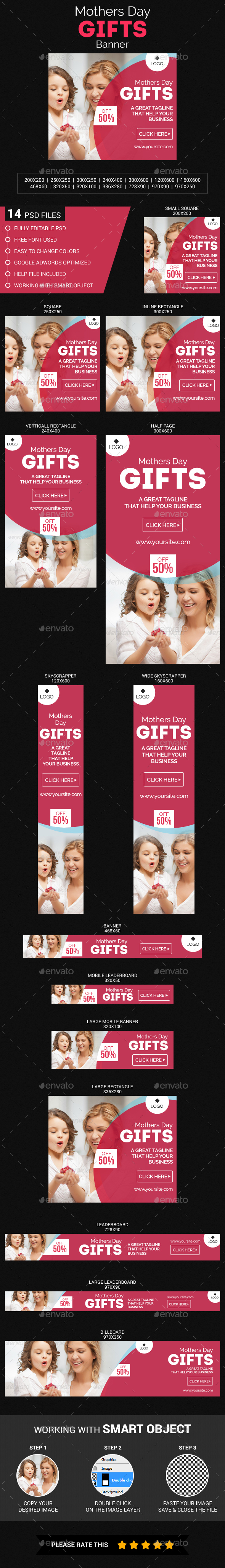 Mothers Day Gifts - Banners & Ads Web Elements