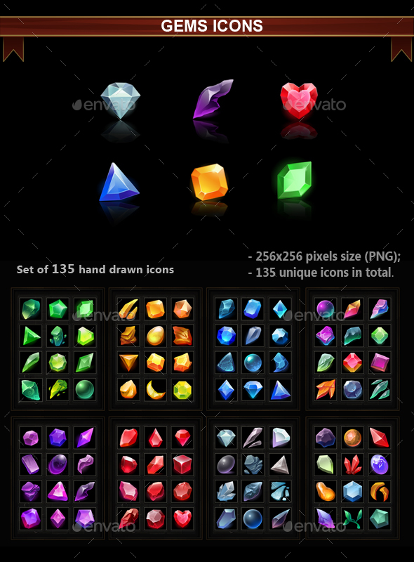 Gems Icons by REXARD | GraphicRiver