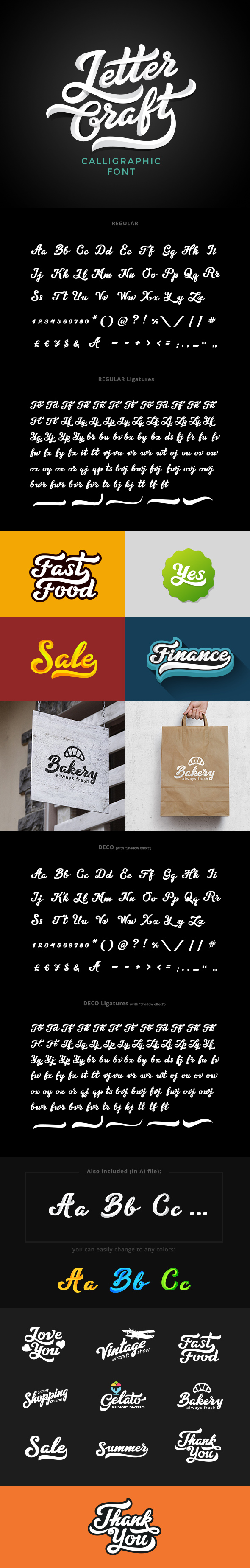 Letter Craft Font - Script Fonts
