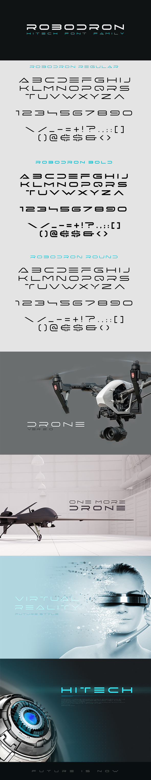Robodron Font - Futuristic Decorative