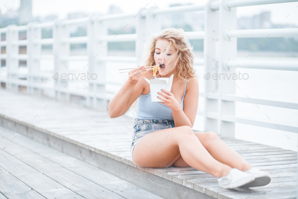 Yummy noodles. - Stock Photo - Images