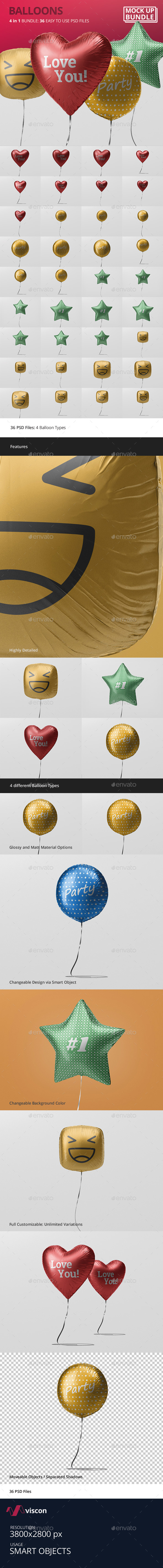 Balloon Mockup Bundle - Miscellaneous Print
