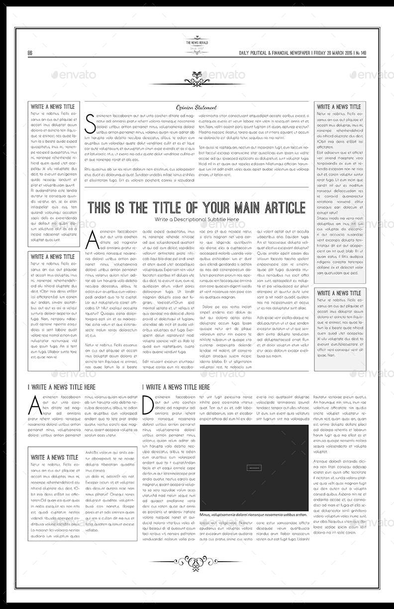 tabloid newspaper word template free download