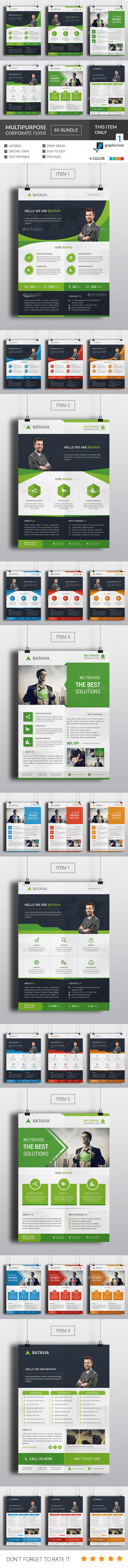 Multipurpose Corporate Flyer Bundle - Corporate Business Cards
