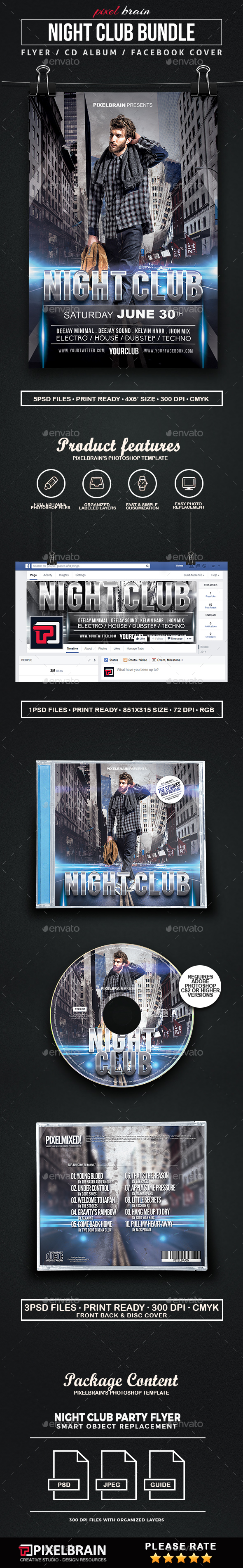 Night Club Party Template Bundle - Print Templates