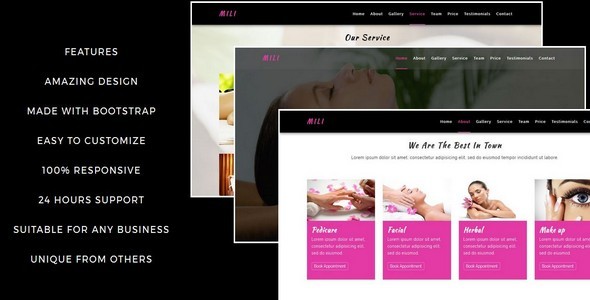 MILI-Beauty Saloon And - ThemeForest 19506060