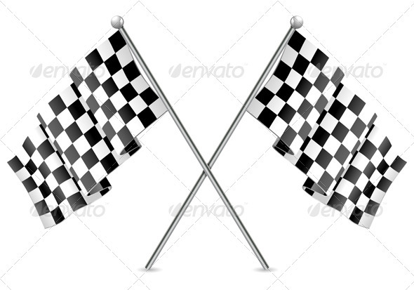 Racing Checkered Flags Finish