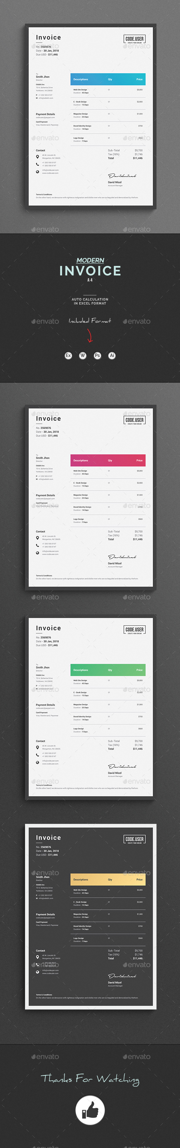 Invoice - Proposals & Invoices Stationery