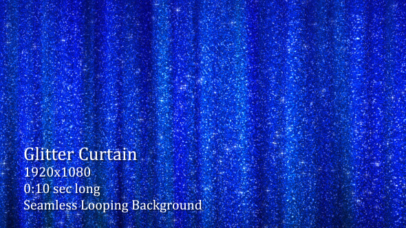 Glitter Curtain Blue
