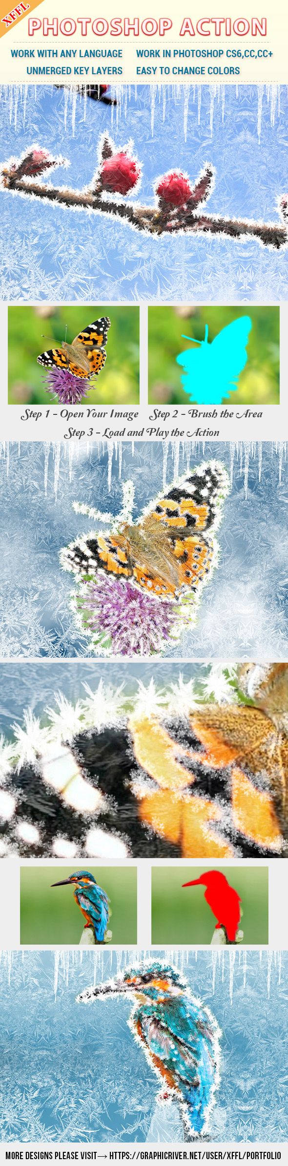 Frozen Frost Photoshop Action - Photo Effects Actions
