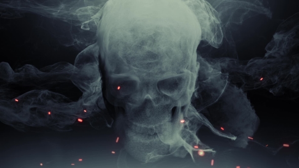 Animation Head Ghost Skull Smoke by studiodav VideoHive