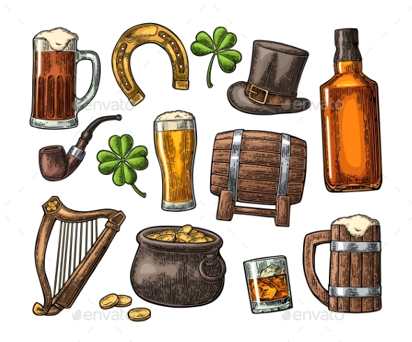 Saint Patrick Day Items - Miscellaneous Vectors