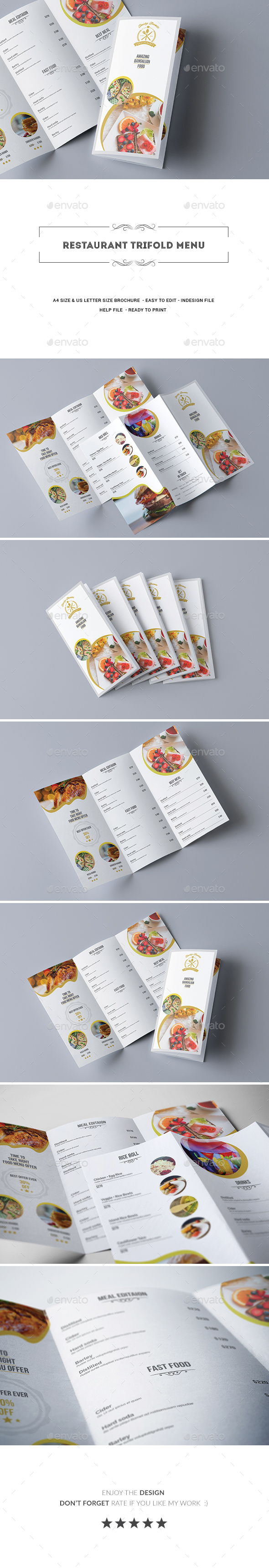 Restaurant Trifold Menu