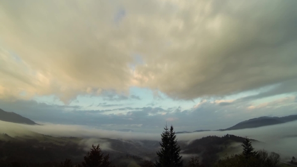 at Sinevir Lake in Carpatian Mountains alt