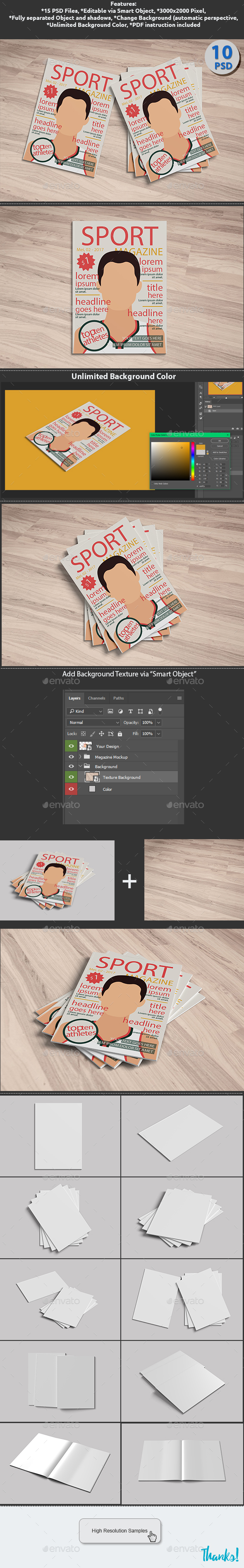 A4 Megazine Mockup - Magazines Print