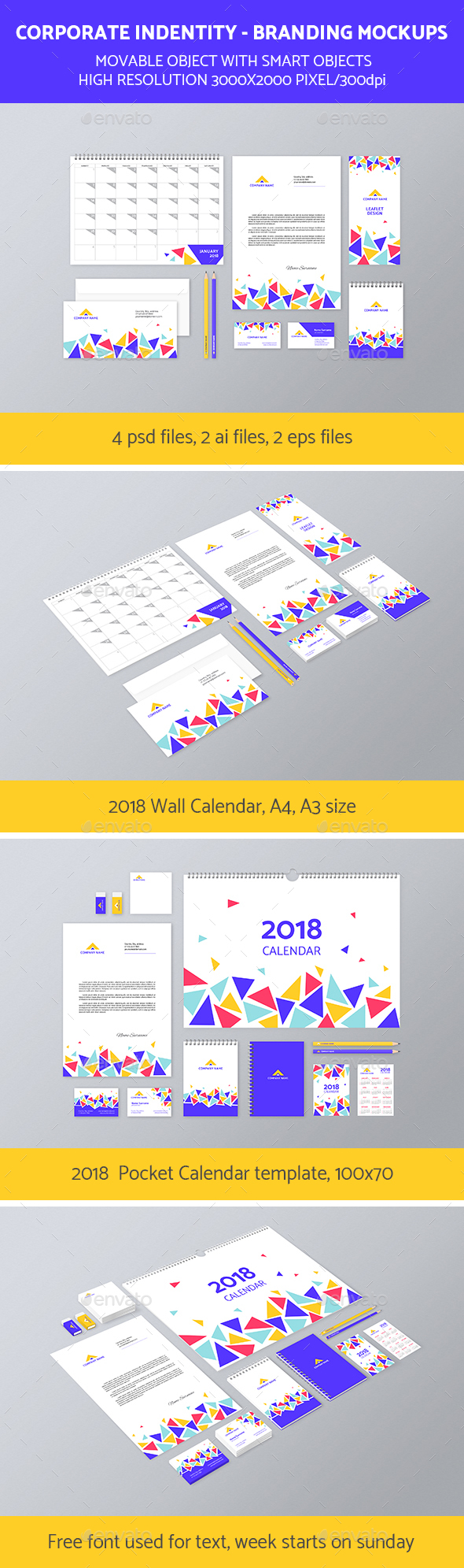 Branding Identity Mock-Up Set 3 - Stationery Print