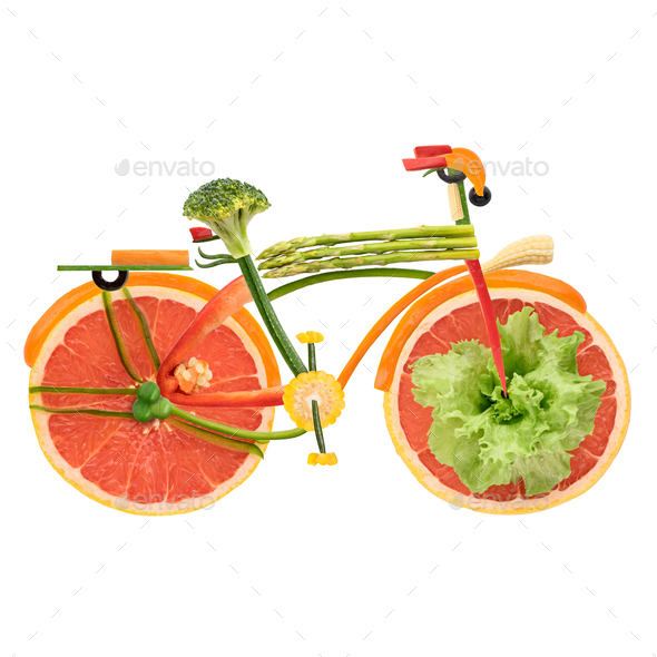 Veggie city bike. - Stock Photo - Images