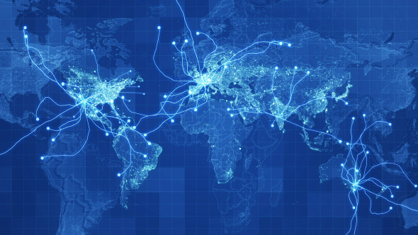 Blue Global Map Network Rollback 4K
