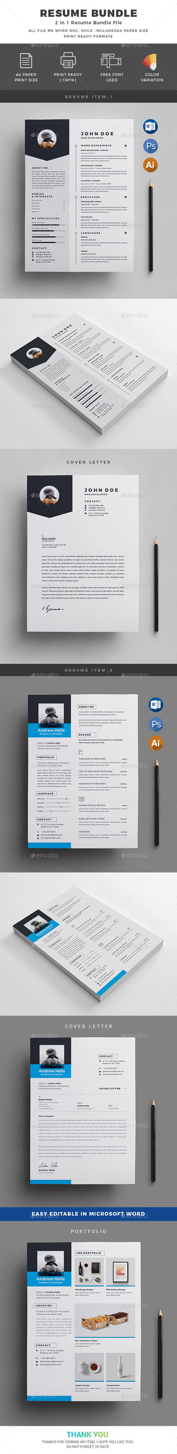Resume Bundle_2 in 1 - Resumes Stationery
