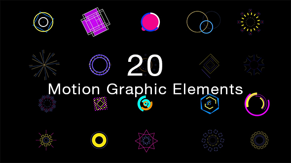 20 Motion Graphic Elements by Condry | VideoHive