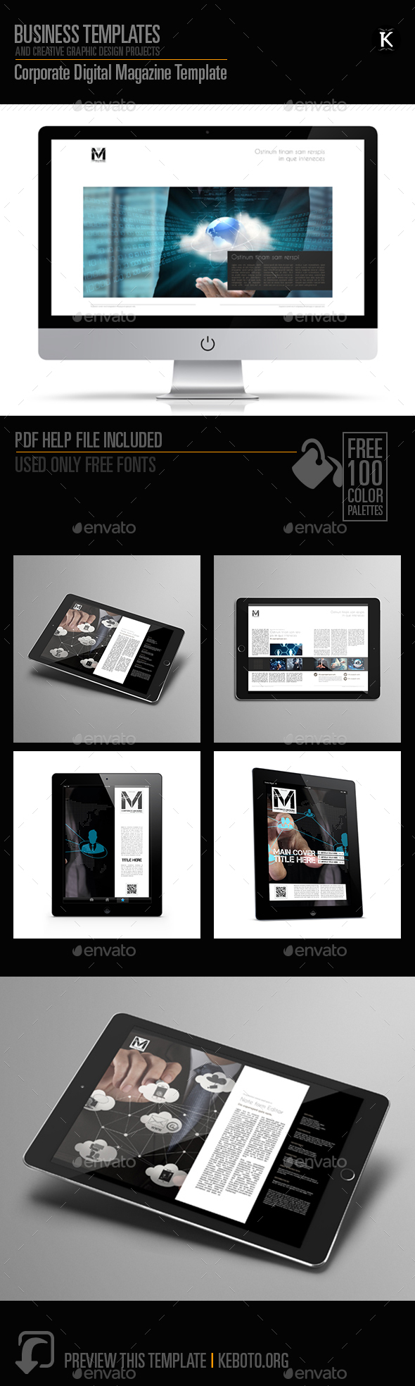 Corporate Digital Magazine Template Corporate Digital Magazine Template