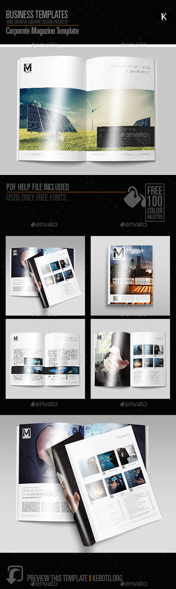Corporate Magazine Template - Magazines Print Templates
