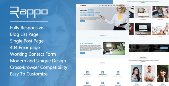 Rappo - Onepage - ThemeForest 19909052