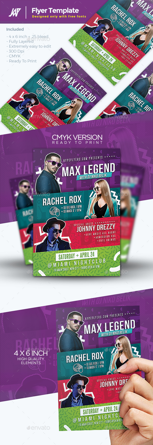 Artist Concert Event or Party Flyer - Clubs & Parties Events