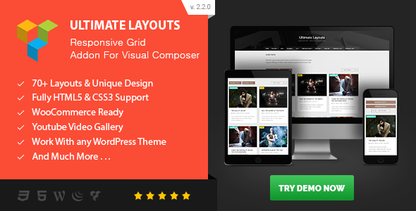 Ultimate Layouts - Responsive Grid & Youtube Video Gallery - Addon For Visual Composer - CodeCanyon Item for Sale