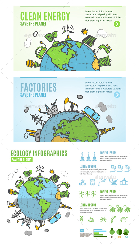 Ecology Infographics Banner Card - Nature Conceptual