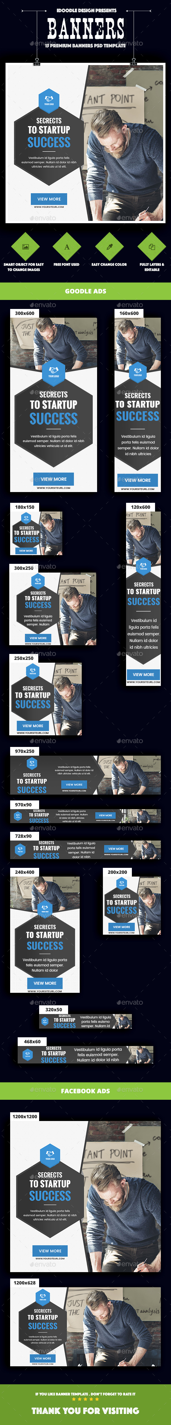 Multipurpose, Business, Corporate Banners Ad - Banners & Ads Web Elements