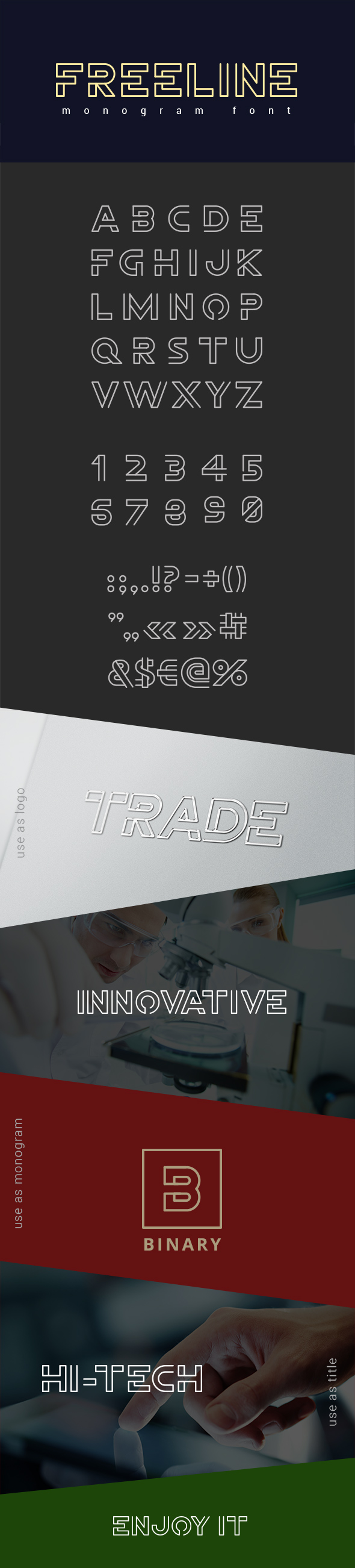 FreeLine Font - Fonts
