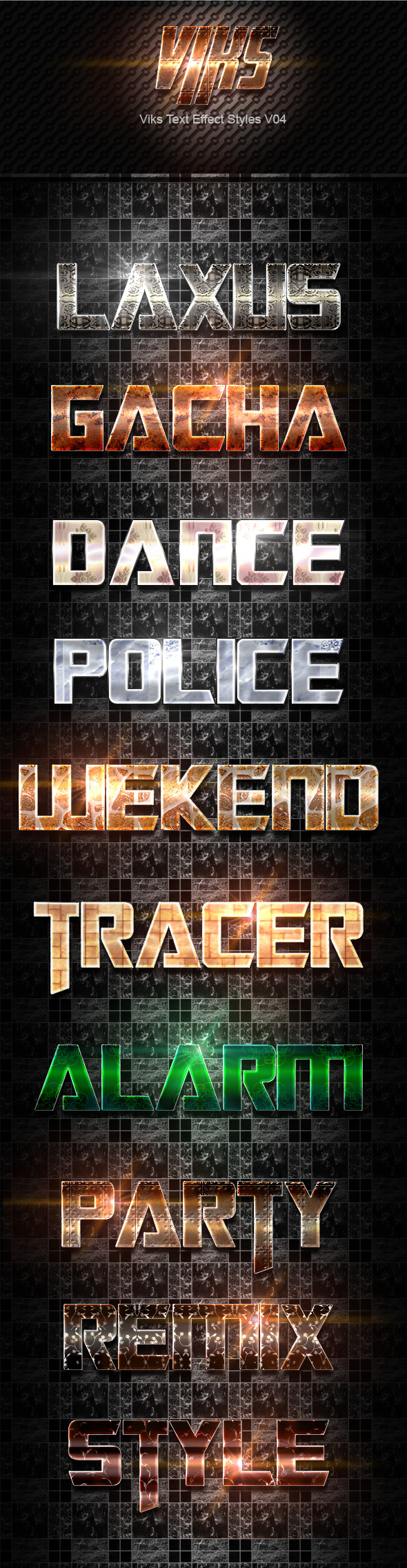 Viks Text Effect Styles V04 - Text Effects Styles