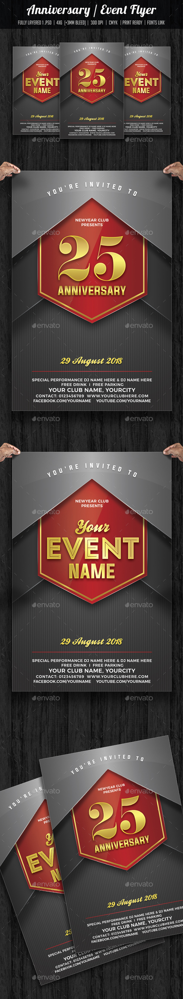 Anniversary / Event / Birthday Celebration Flyer - Events Flyers