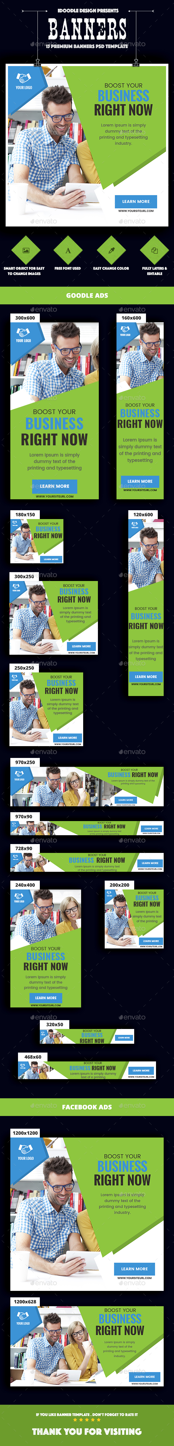 Multipurpose, Business, Corporate Banners Ad - Banners & Ads Web Elements