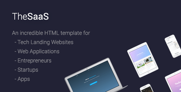 TheSaaS - Responsive Bootstrap SaaS, Software & WebApp Template - Software Technology