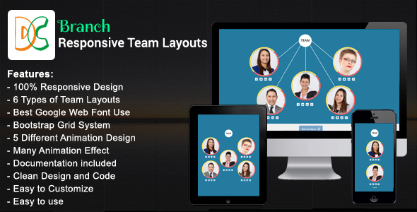 Branch - Responsive Bootstrap Team Layouts