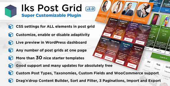 Iks Post Grid - Super Customizable Post Grid, Portfolio, Showcase or Woo for WordPress - CodeCanyon Item for Sale