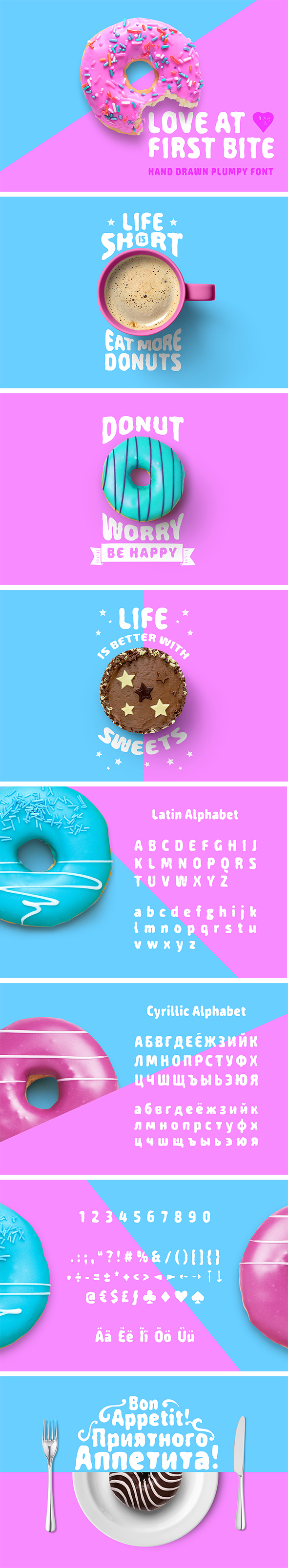 Love At First Bite. Handcrafted sans serif font - Miscellaneous Sans-Serif