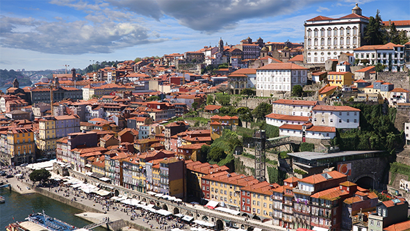 Porto City at Sunny Summer Day