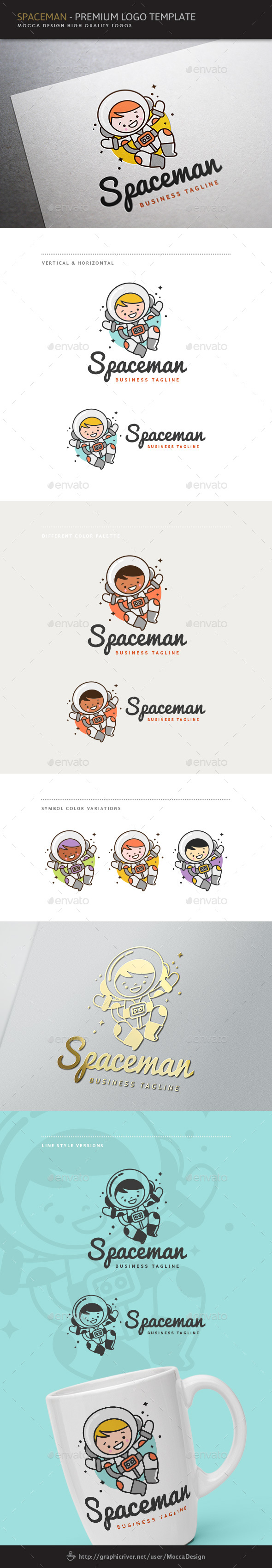 Little Spaceman Logo - Humans Logo Templates