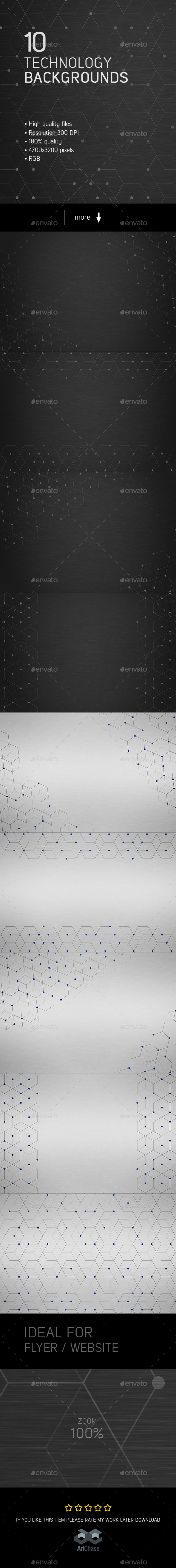 10 Technology Backgrounds - Tech / Futuristic Backgrounds