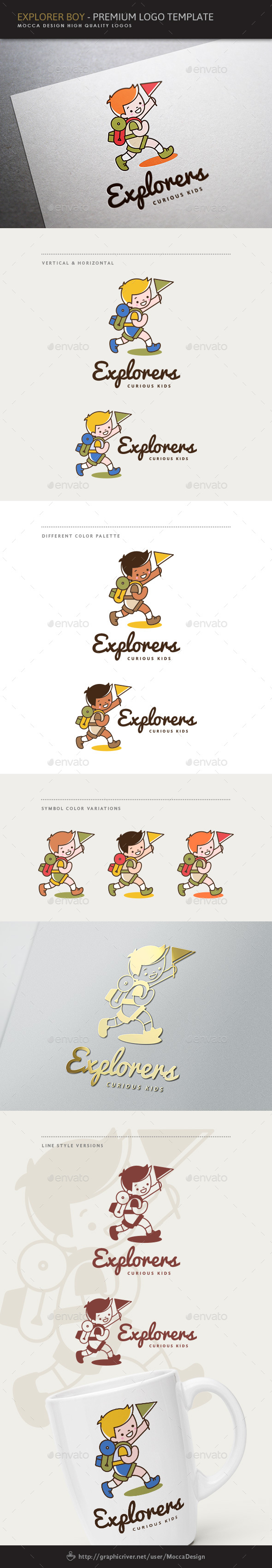 Explorers - Explorer Boy Logo - Humans Logo Templates