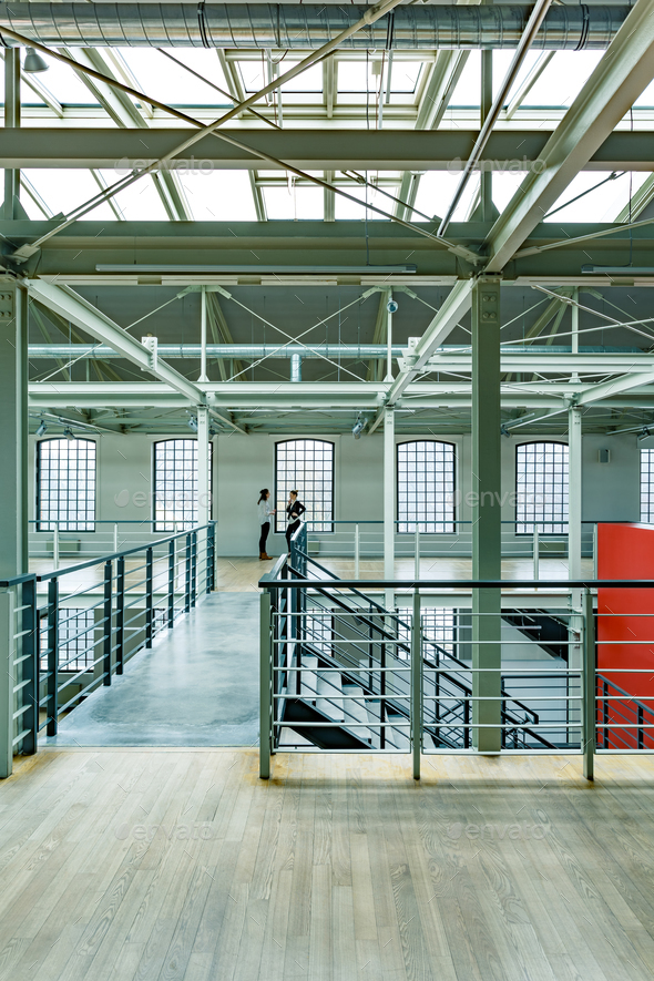 Warehouse Interior With Stairs Stock Photo By Bialasiewicz 