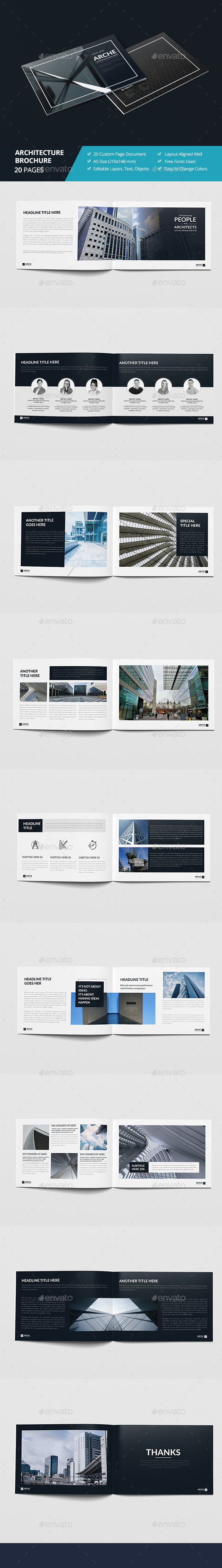 Haweya Architecture Brochure 02 - Brochures Print Templates