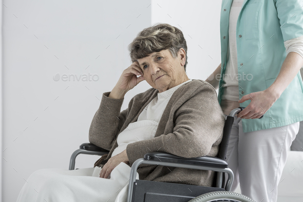 Woman in retirement club - Stock Photo - Images
