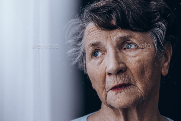 Despair old woman - Stock Photo - Images