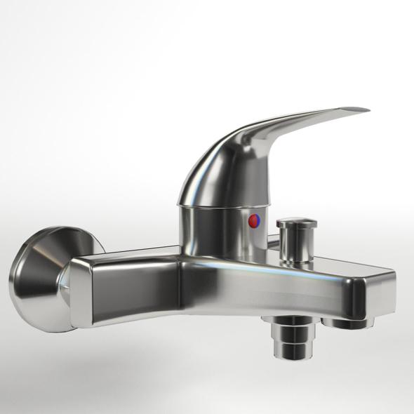 Faucet Single Lever Wall Mixer - 3DOcean Item for Sale
