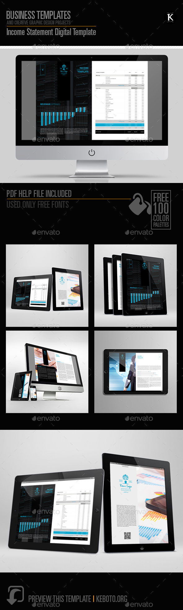 Income Statement Digital Template - ePublishing
